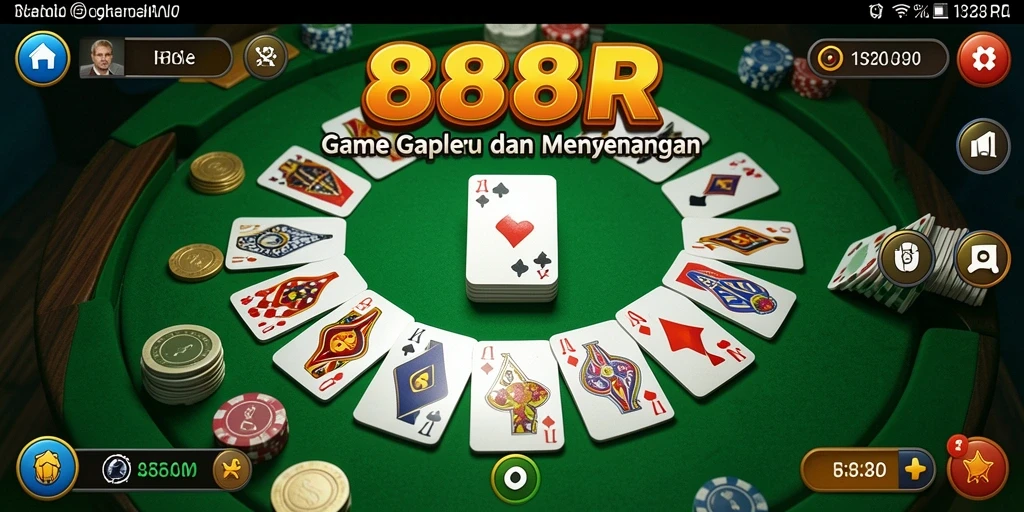 Tampilan gameplay Gaple yang menyenangkan dan interaktif di 888R.
