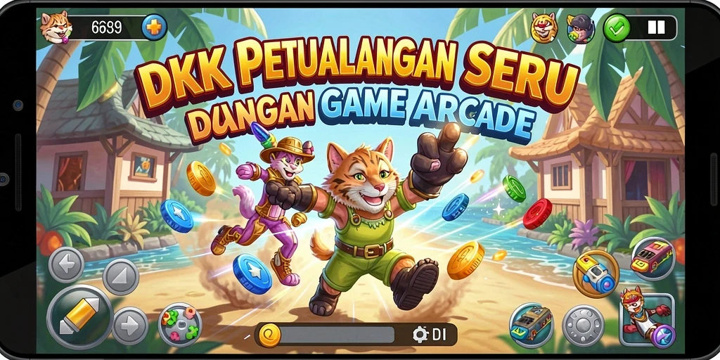 Gameplay seru DKK yang penuh tantangan dan aksi.