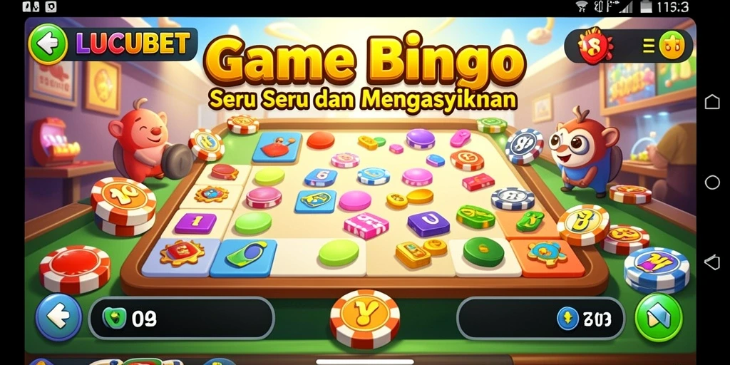 Tampilan gameplay seru LUCUBET dalam aksi Bingo.