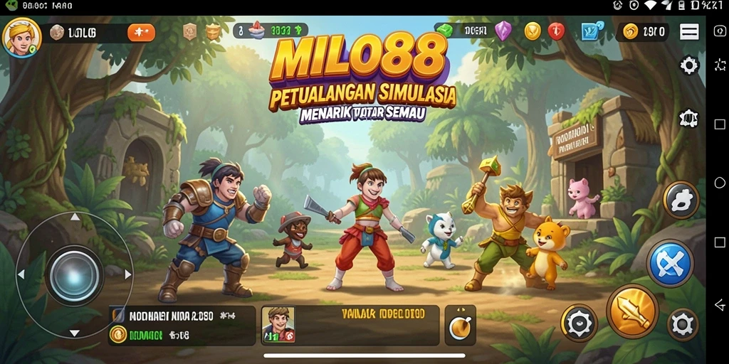 Tampilan gameplay menarik dalam simulasi dunia yang hidup.