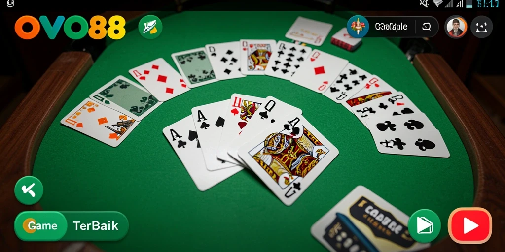 Tampilan utama gameplay Gaple di OVO88 yang seru.