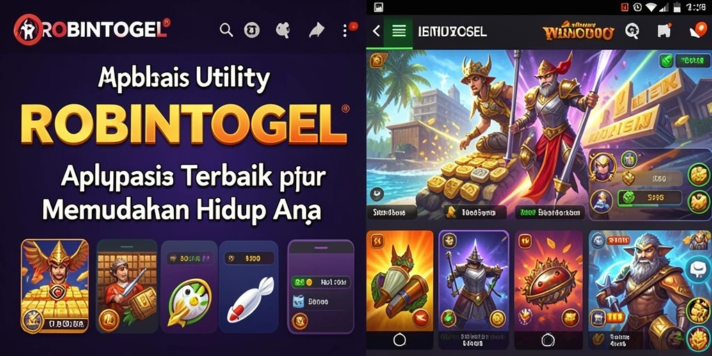 Tampilan antarmuka aplikasi ROBINTOGEL yang user-friendly dan mudah digunakan.