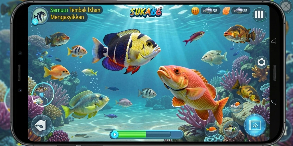 Gameplay Tembak Ikan SUKA86 yang seru dan menantang.