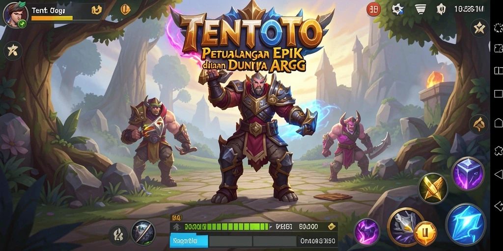 Screenshot dari gameplay seru TENTOTO yang menampilkan pertarungan epik.