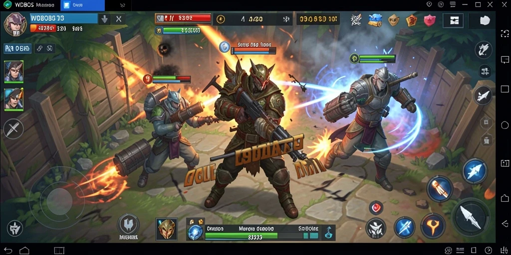 Tangkapan layar dari gameplay mendebarkan WDBOS yang menunjukkan pertempuran strategi.